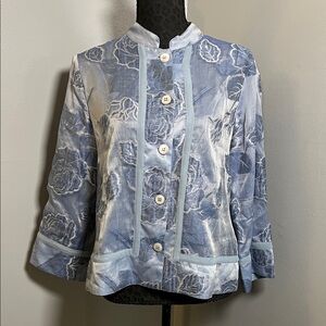Armani Collezioni Blue Floral Women's Blazer Women’s Sz. 10